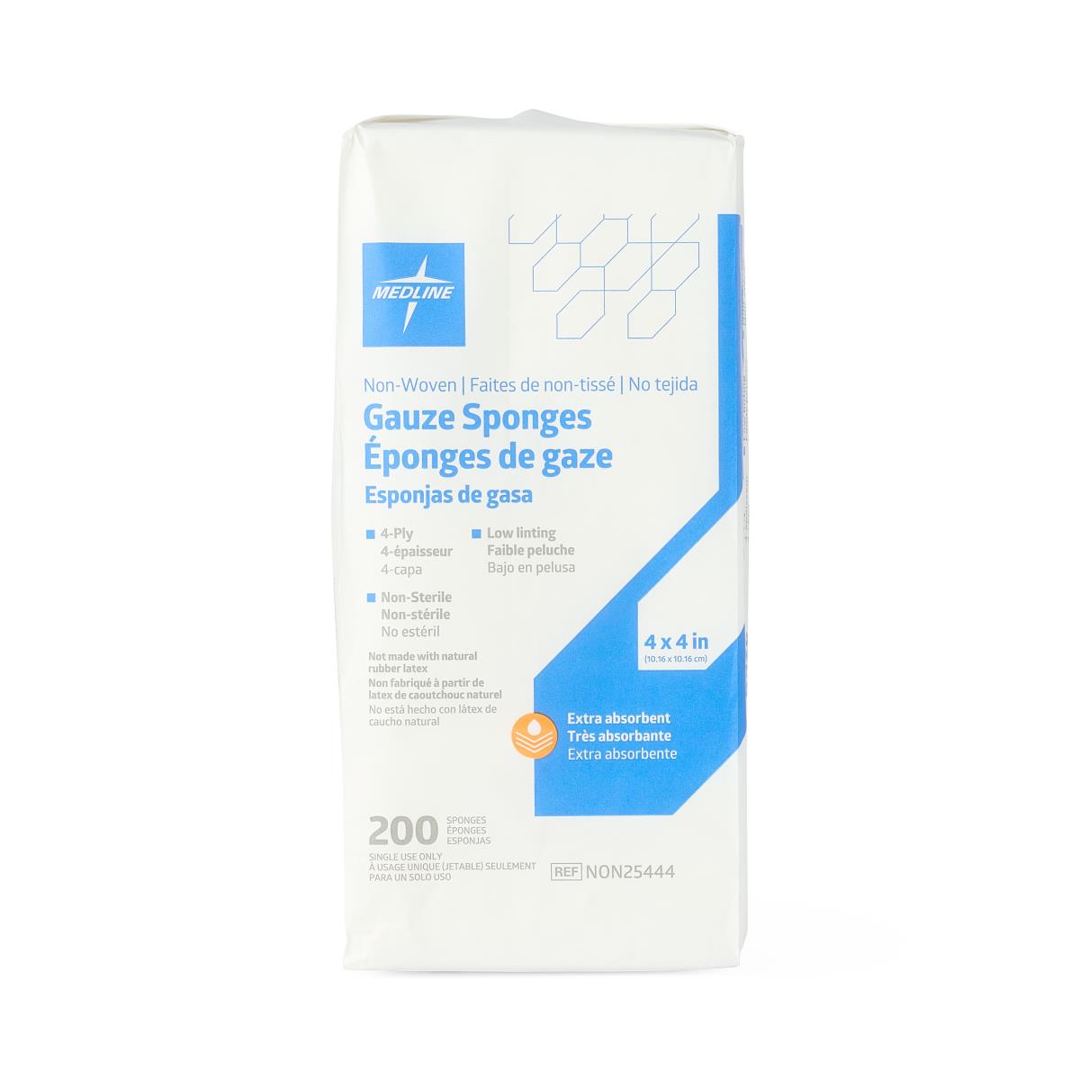 Medline Standard Nonsterile Nonwoven Gauze Sponges