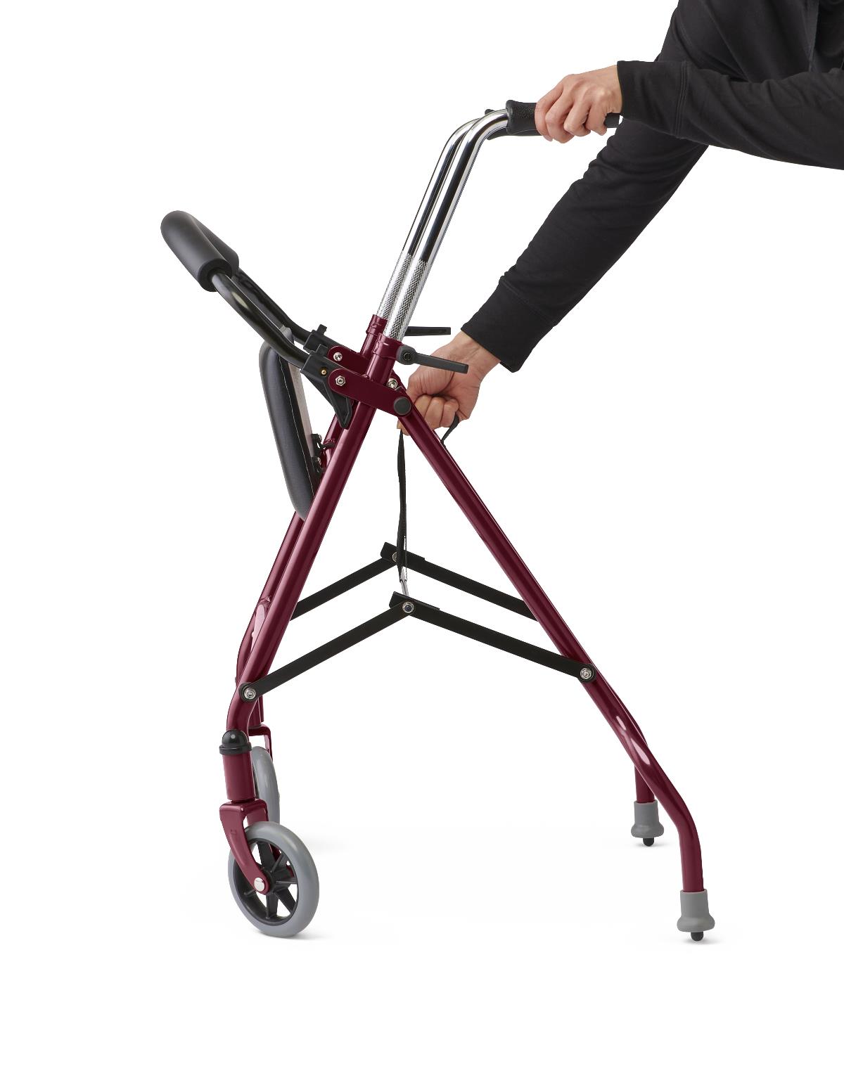 Medline 2-Wheel Steel Rollator with 5" Wheels