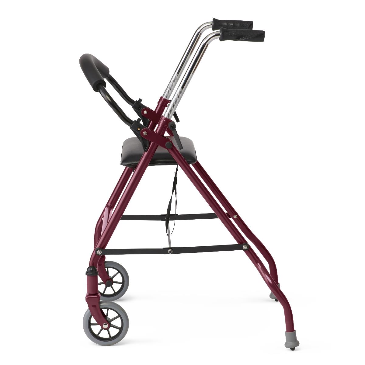 Medline 2-Wheel Steel Rollator with 5" Wheels