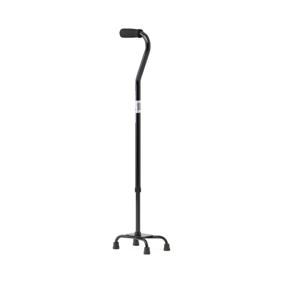 Medline Aluminum Quad Cane, displayed from a slightly different angle.