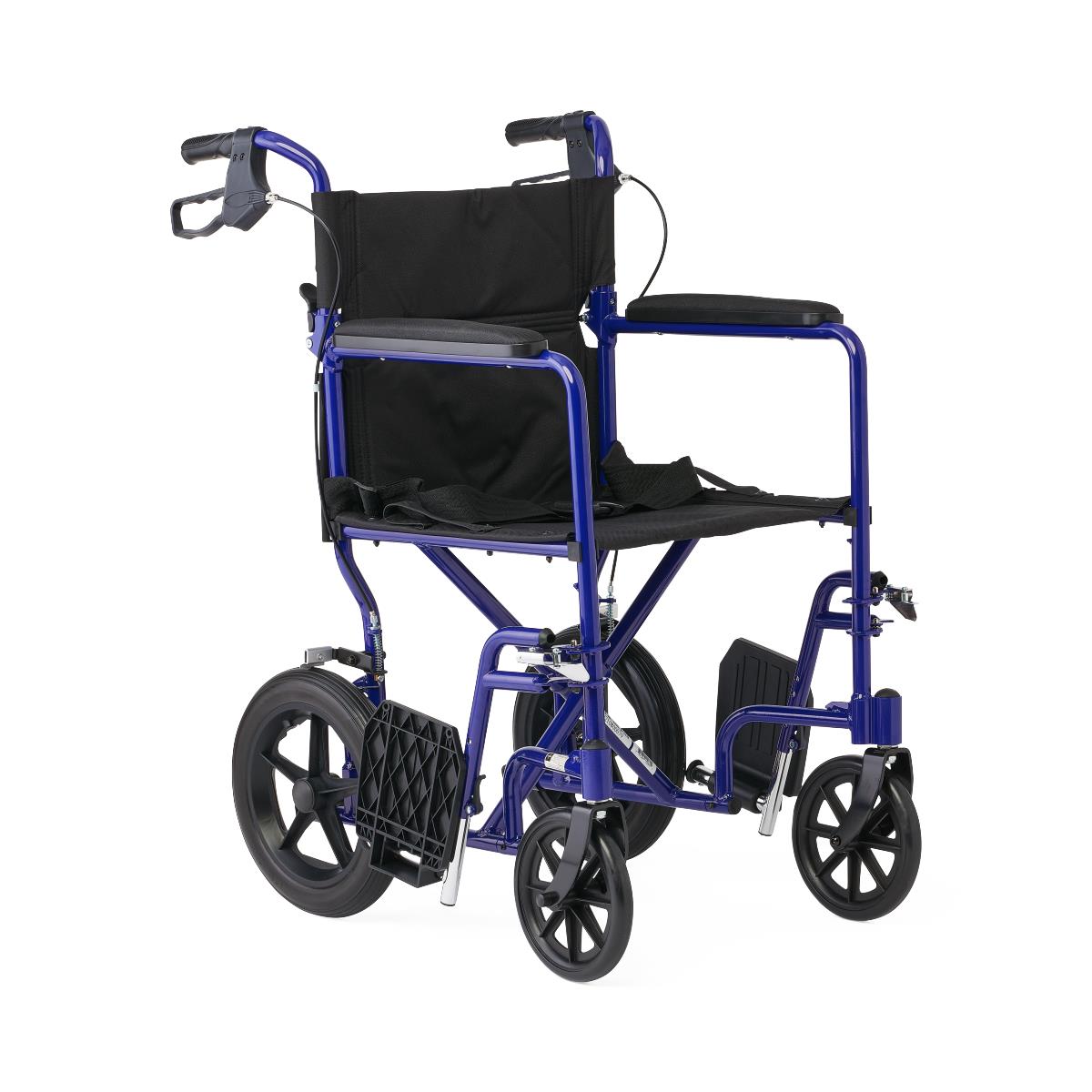Aluminum basic transport chair from a different angle.