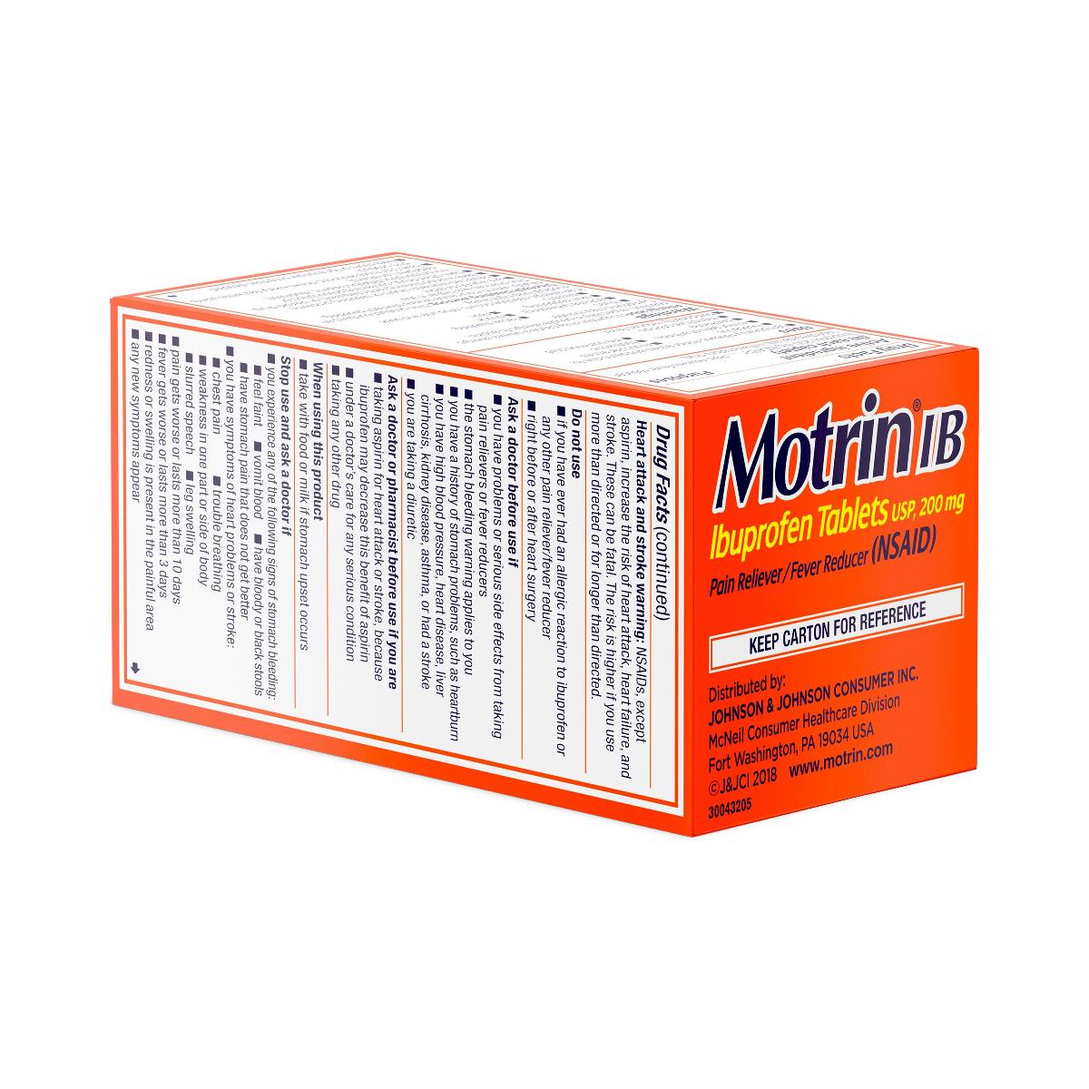 Motrin Ib Ibuprofen Pain Reliever - BeHope