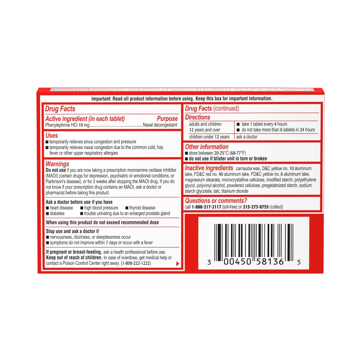Sudafed Pe Sinus Tablets - BeHope