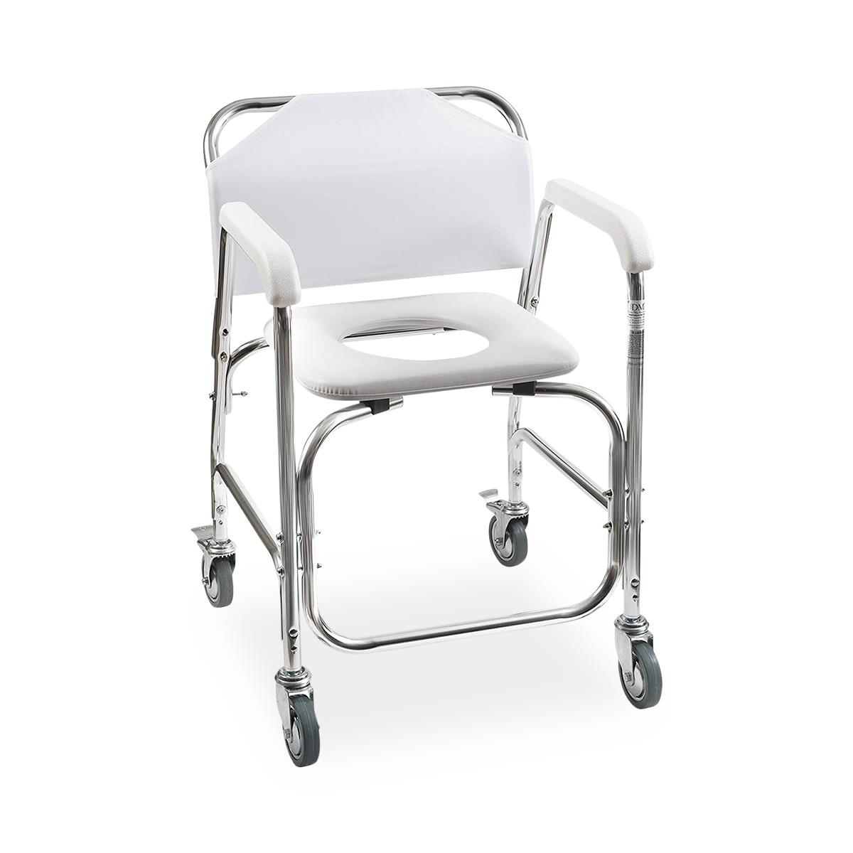 Padded Dmi Rolling Shower And Commode Transport Chair With Wheels - BeHope