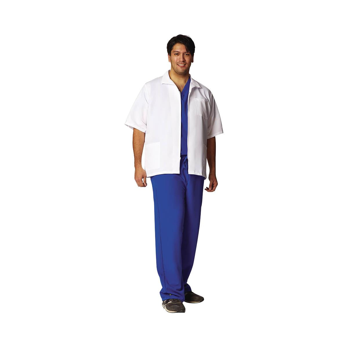 Medline Unisex Zip-Front 3-Pocket Smock Style Scrub Tops (Style 87005)