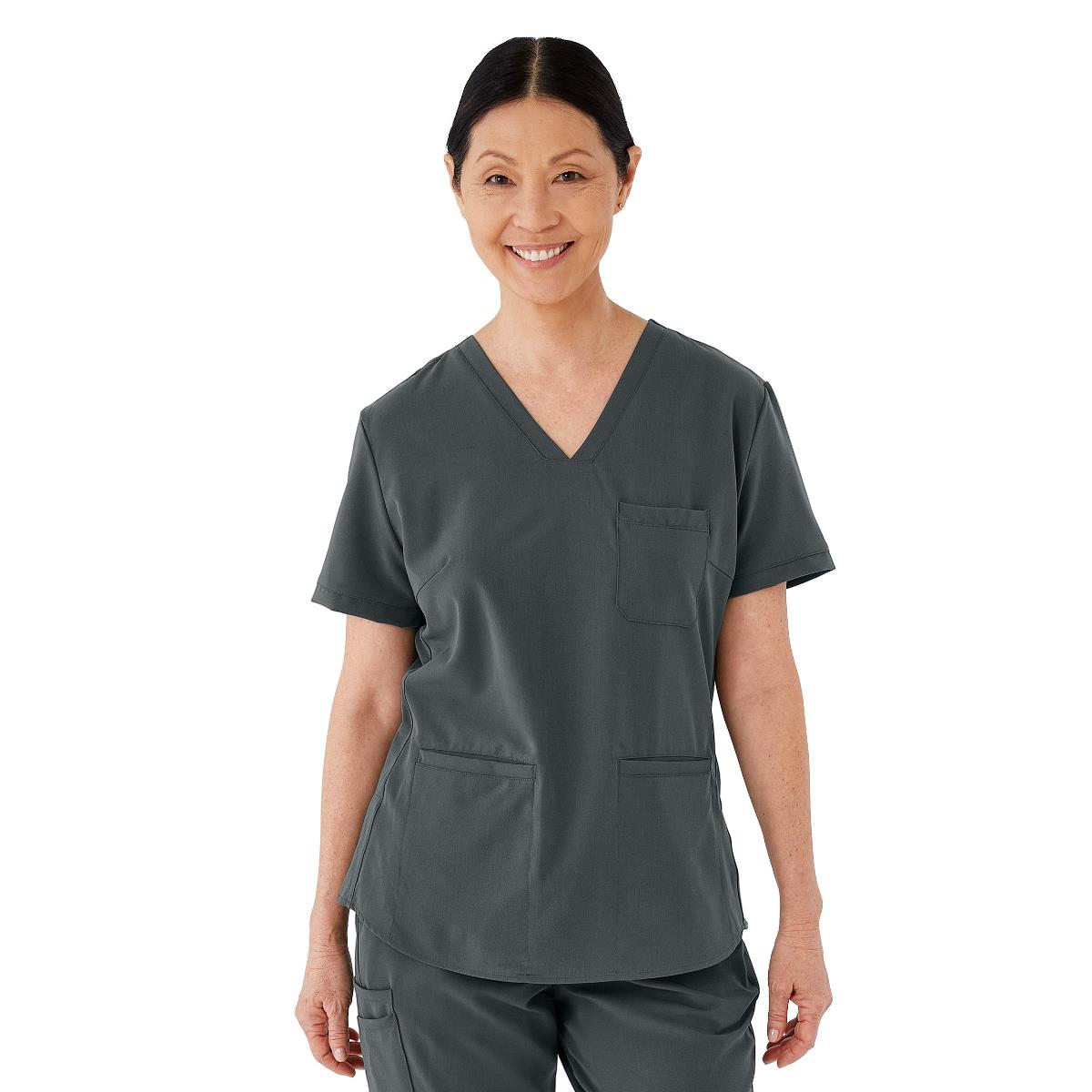 Lexington AVE Women's V-Neck Scrub Tops with 3 Pockets - BeHope
