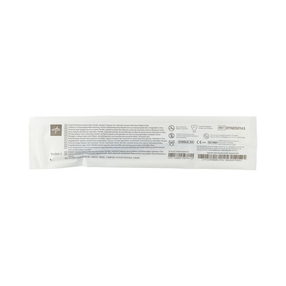 Sterile Yankauer Suction Tools with Flange Tips