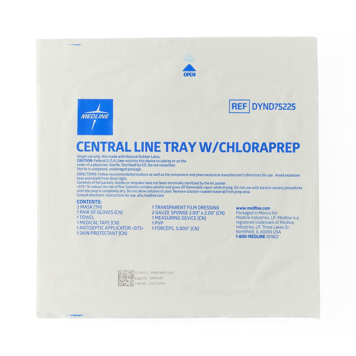 Medline Central Line Dressing Trays
