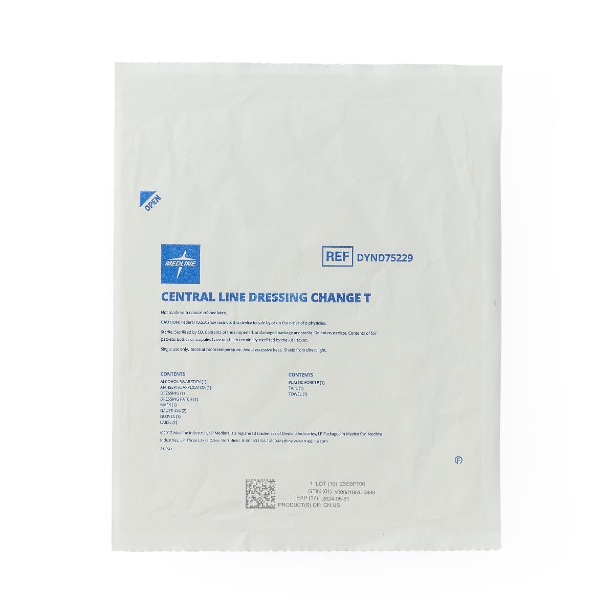 Medline Central Line Dressing Trays