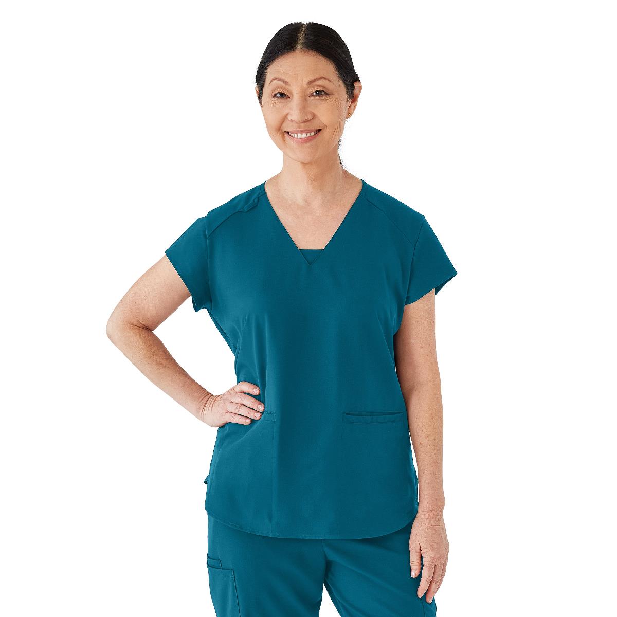 Monroe AVE Women's V-Neck Tunic Style Scrub Tops (Style 4805)
