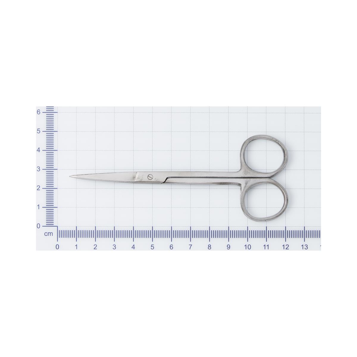 Iris Scissors Medline® 4-1/2 Inch Length Floor / Office Grade Stainless Steel Sterile Finger Ring Handle Straight Sharp Tip / Sharp Tip