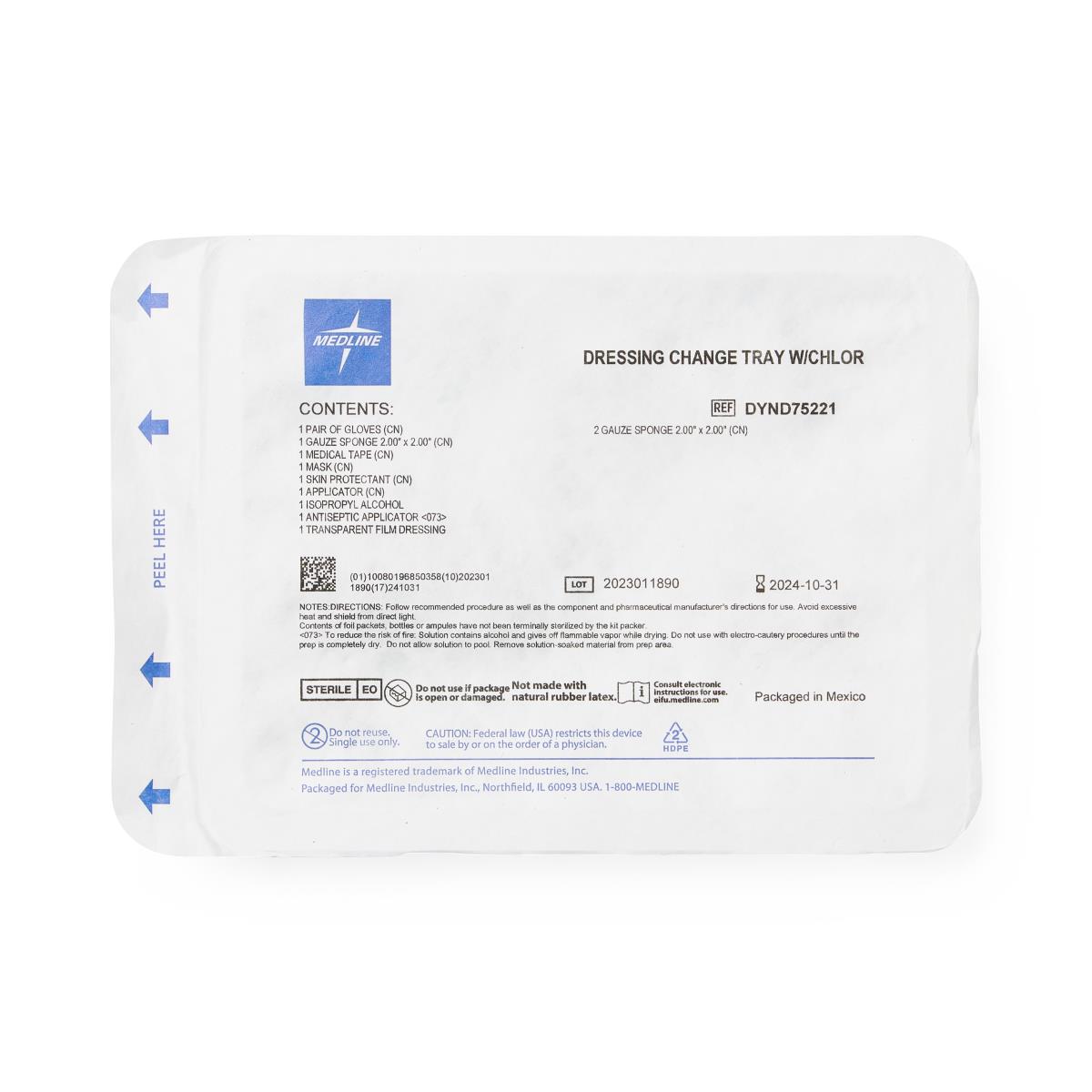 Medline Central Line Dressing Trays