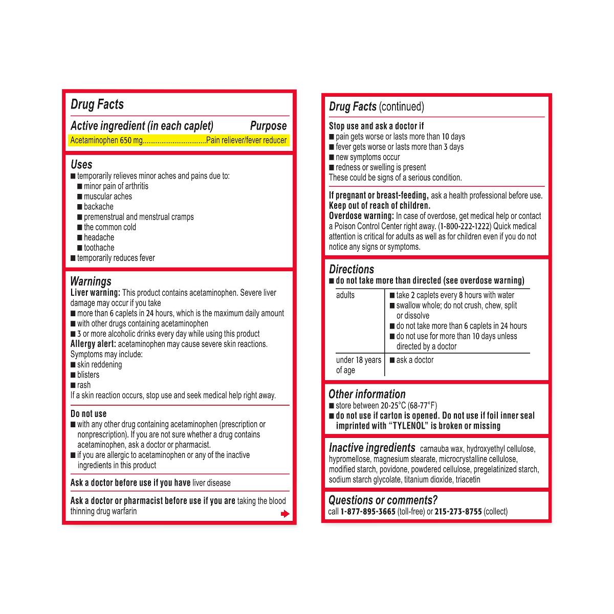 Tylenol 8-hour Arthritis Pain Tablets - BeHope