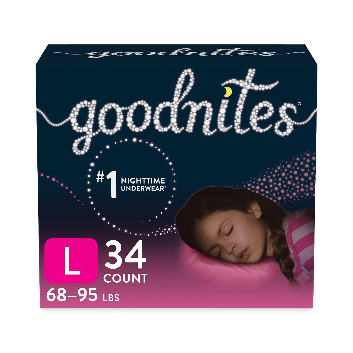 Goodnites Girls' Overnight Bedwetting Underwear - BeHope