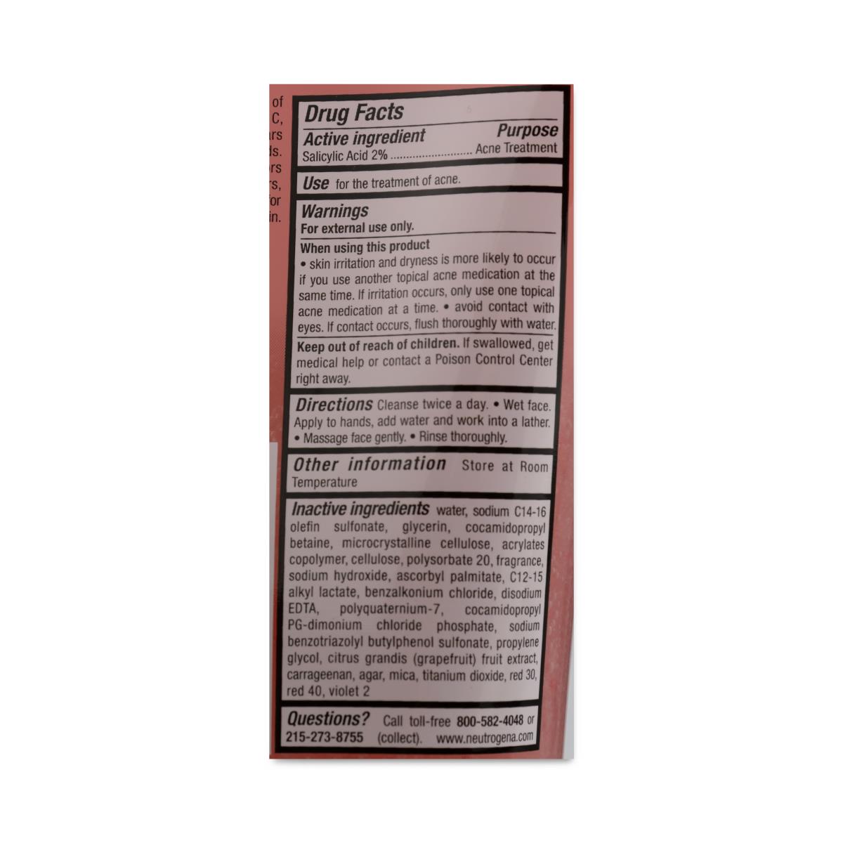 Neutrogena Oil-free Acne Wash With Pink Grapefruit Foaming Scrub - BeHope