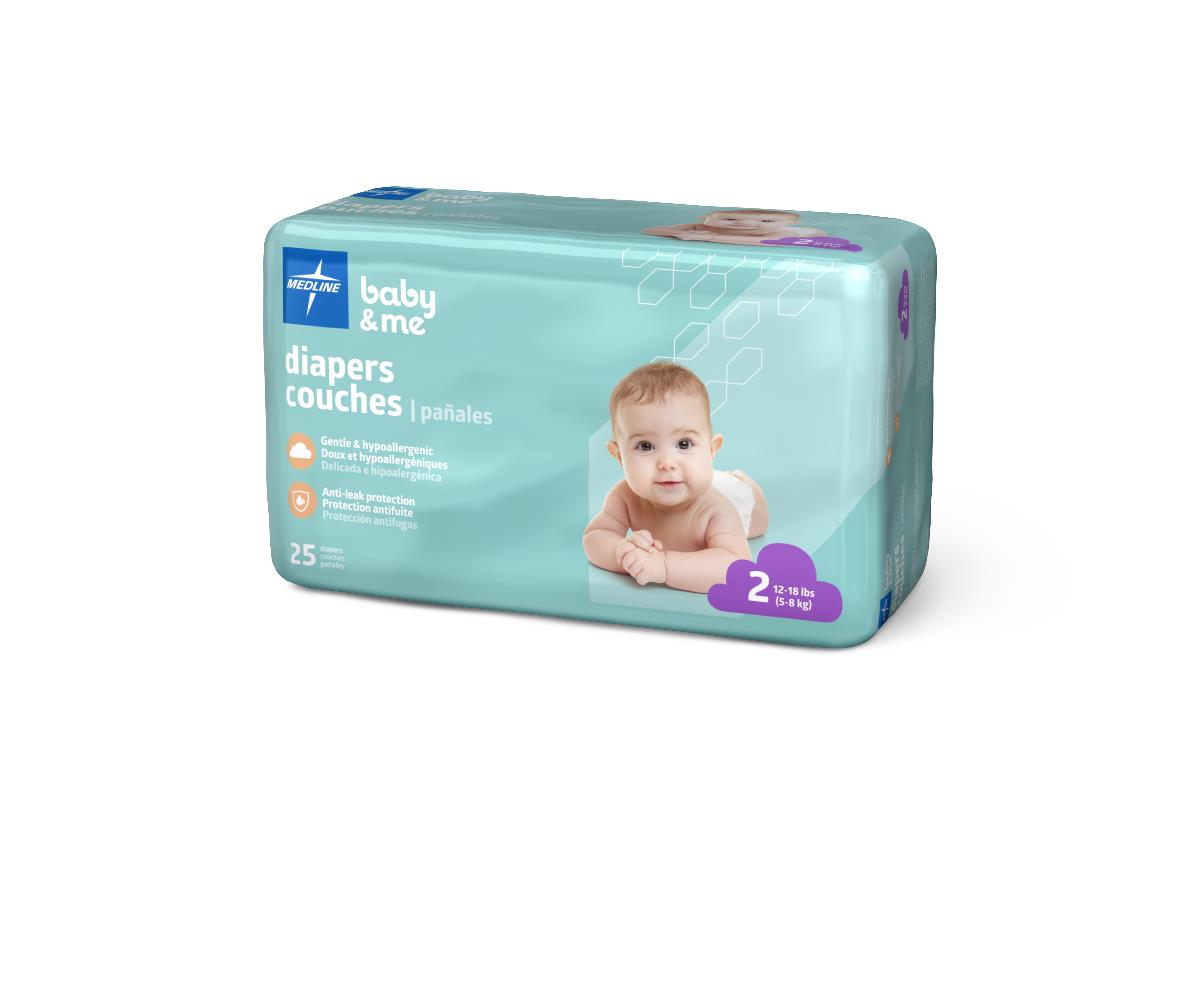 Medline Disposable Baby Diapers