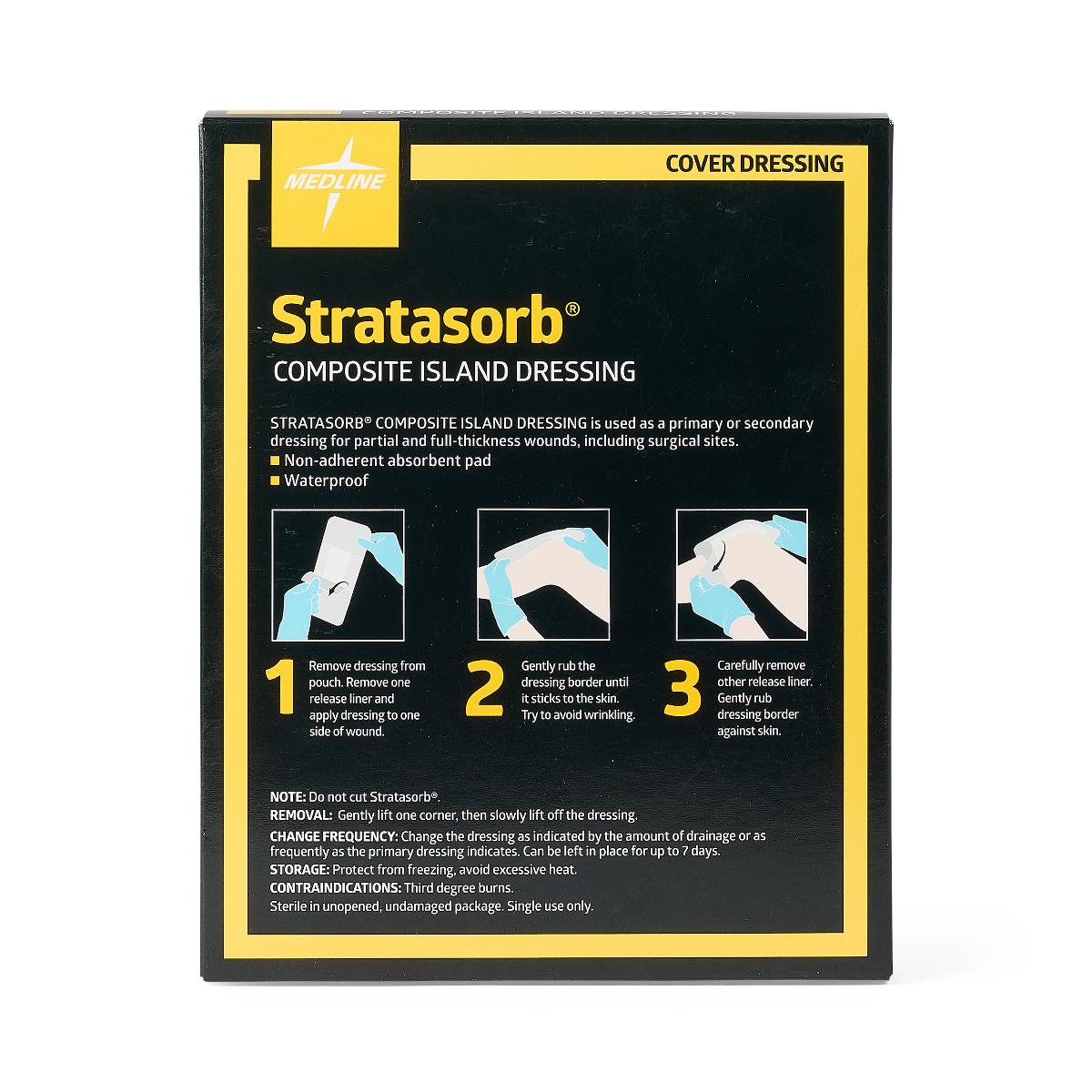 Stratasorb Waterproof Adhesive Island Wound Dressings