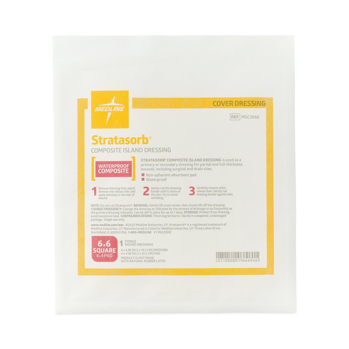 Stratasorb Waterproof Adhesive Island Wound Dressings
