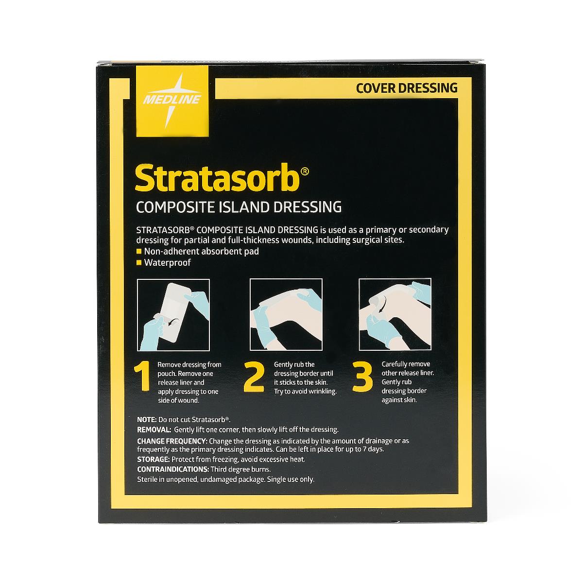 Stratasorb Waterproof Adhesive Island Wound Dressings