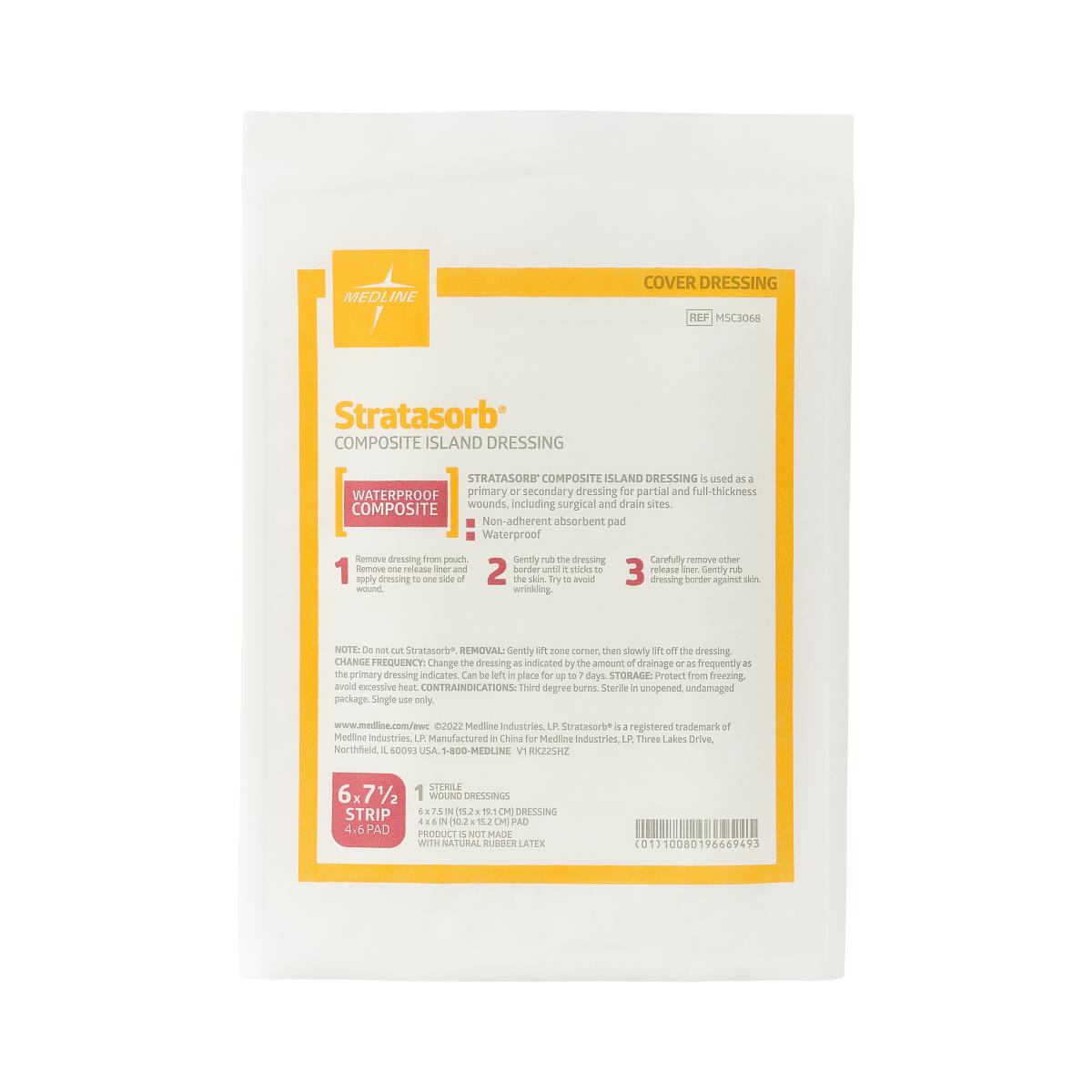 Stratasorb Waterproof Adhesive Island Wound Dressings