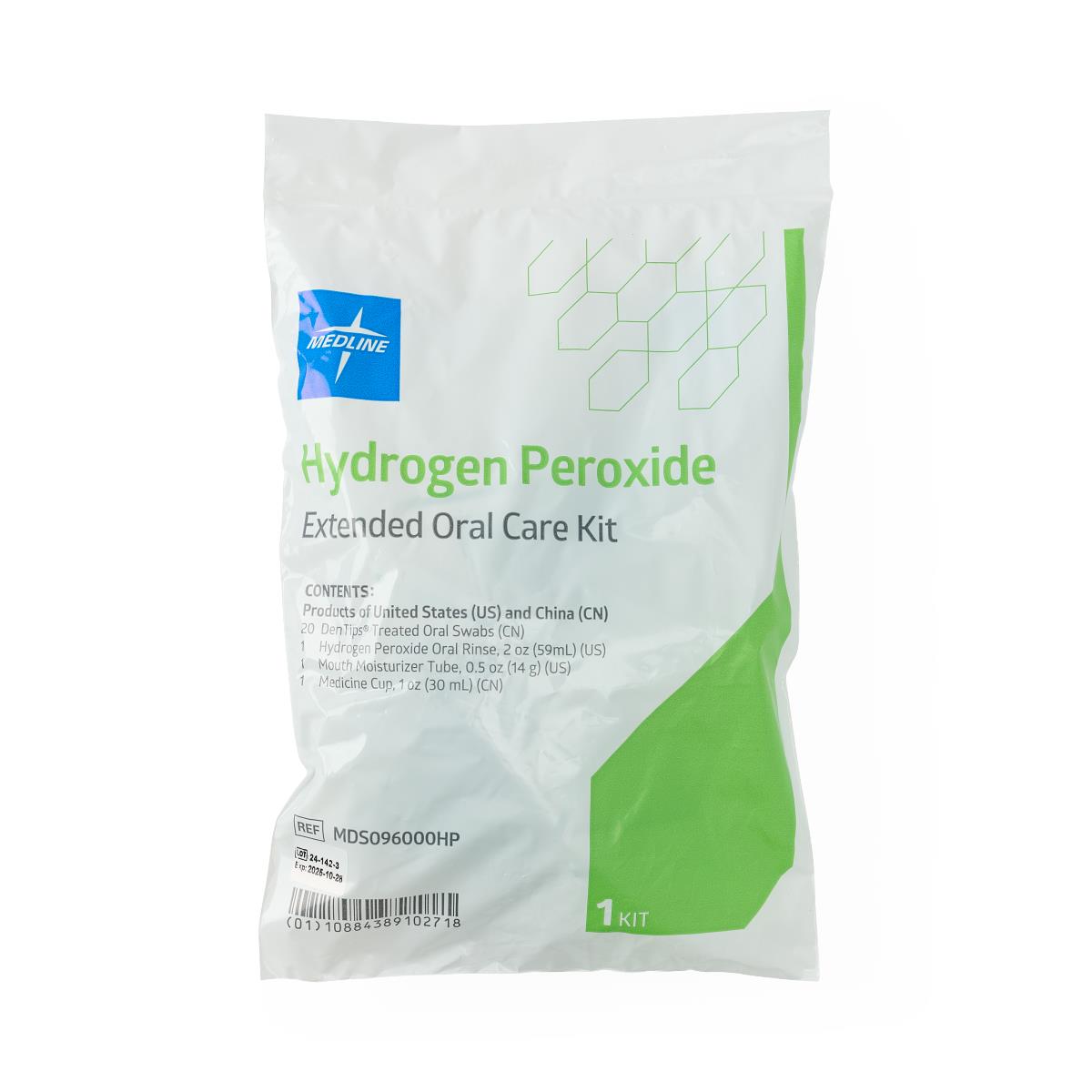 Medline Extended Oral Care Kit With Hydrogen Peroxide - BeHope