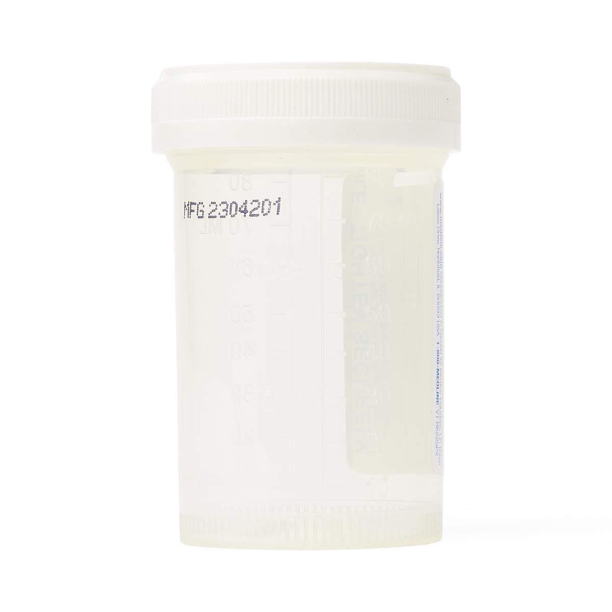 Medline Pneumatic Tube Specimen Containers with Sterile Path Label, White Lid