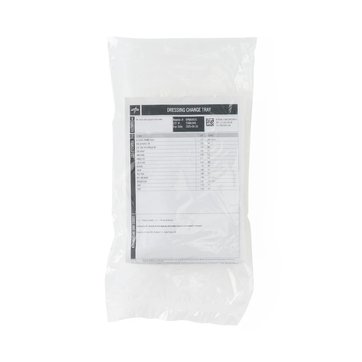 Medline Central Line Dressing Trays with Alcohol/PVP Swabsticks