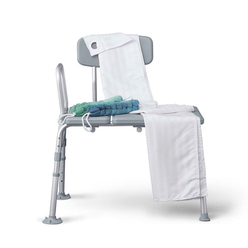 Medline Bathe Safe and Easy Kit for Caregivers with Shower Transfer Bench