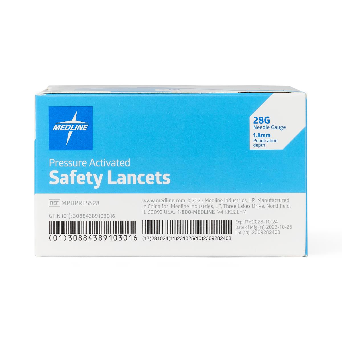Medline Pressure Activation Safety Lancets