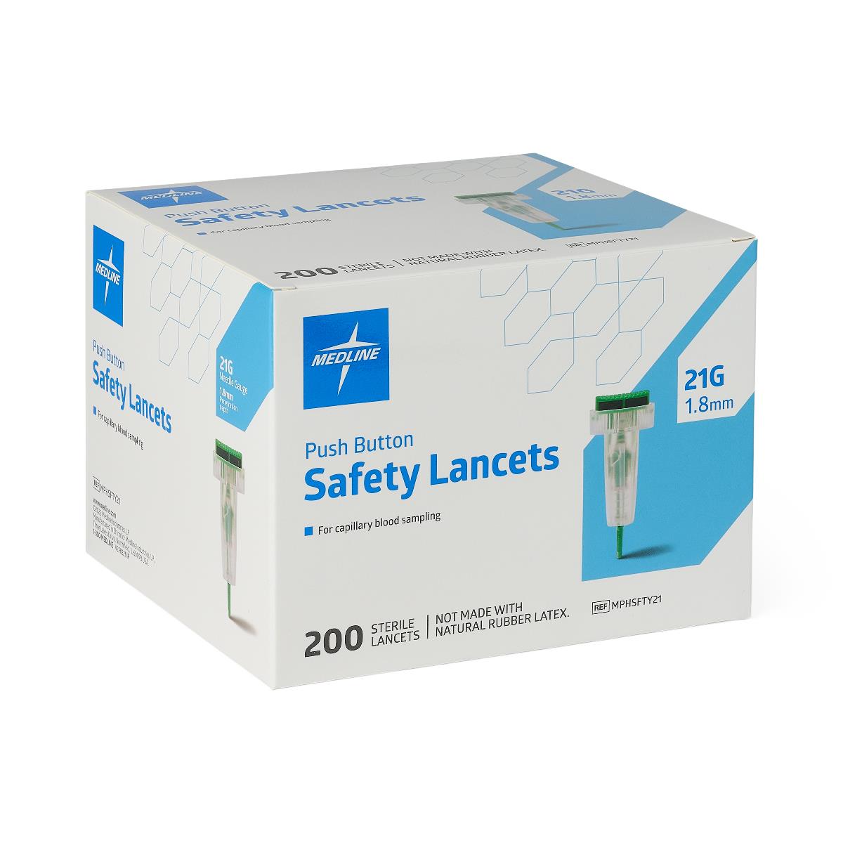 Medline Push Button Safety Lancets