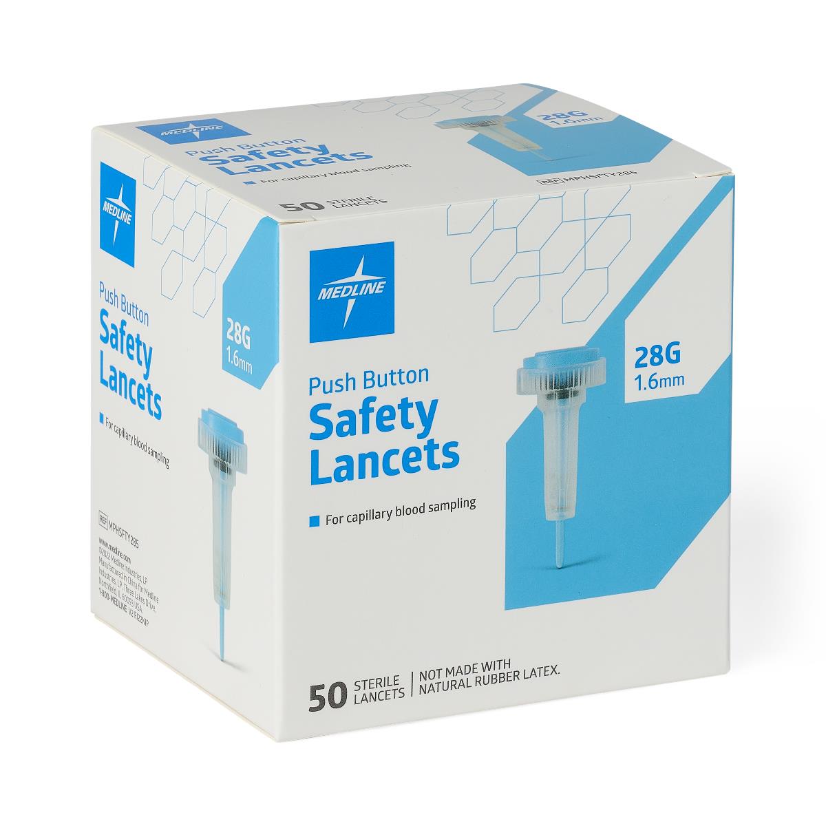 Medline Push Button Safety Lancets
