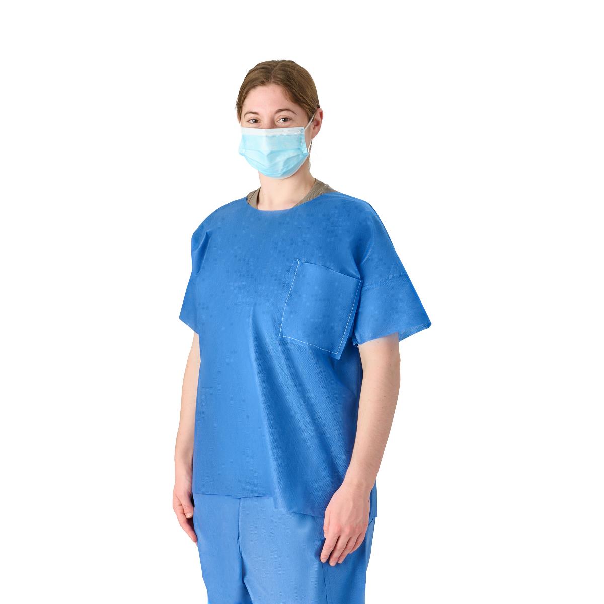 Medline Disposable Unisex Round-Neck Scrub Tops (Style 27212)