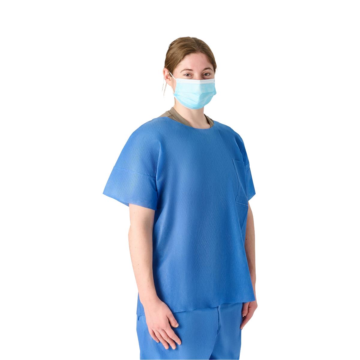 Medline Disposable Unisex Round-Neck Scrub Tops (Style 27212)