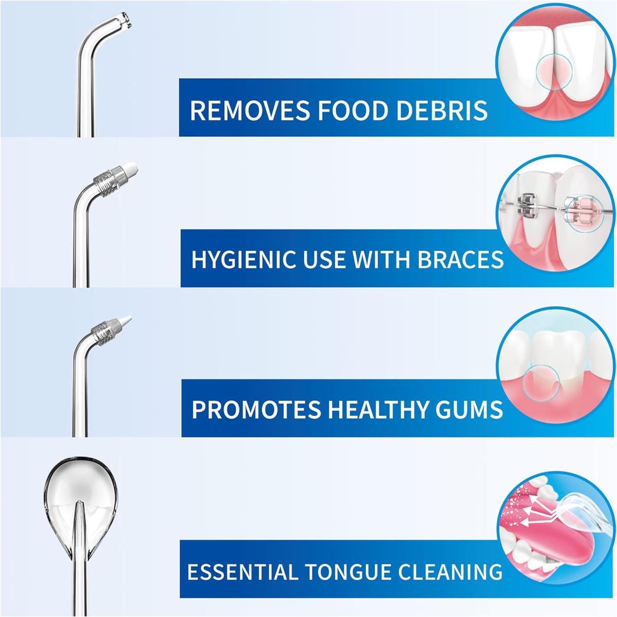 Cordless Water Flosser and Components