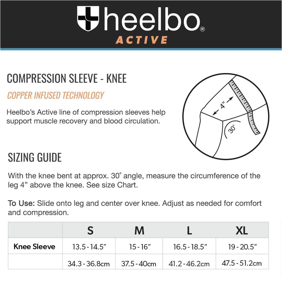 Heelbo Copper Knee Compression Sleeves