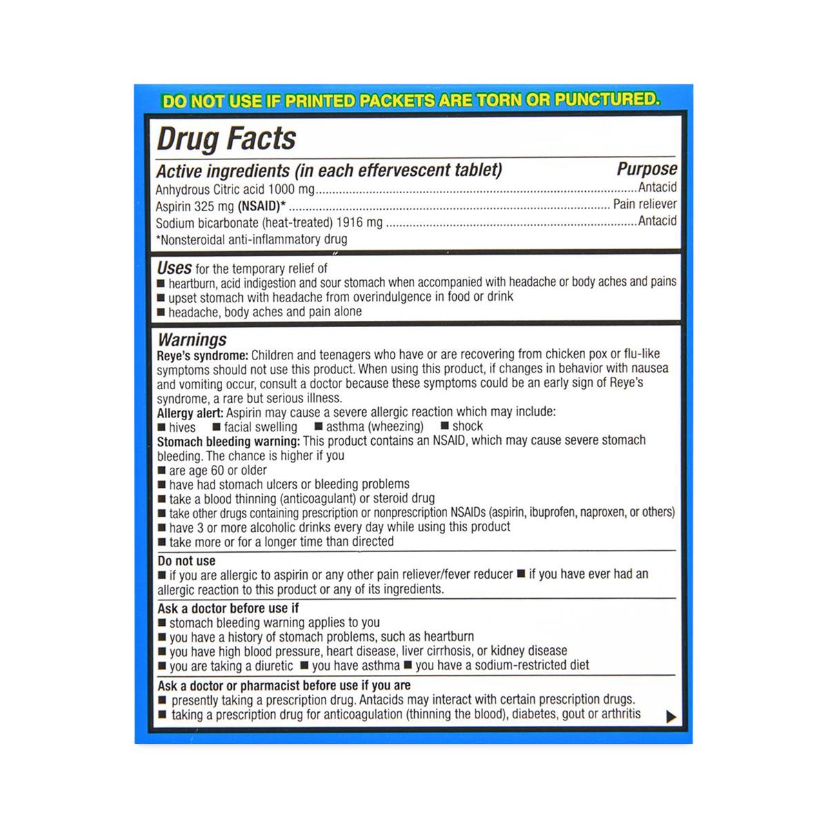GoodSense Effervescent Antacid and Pain Relief Tablets