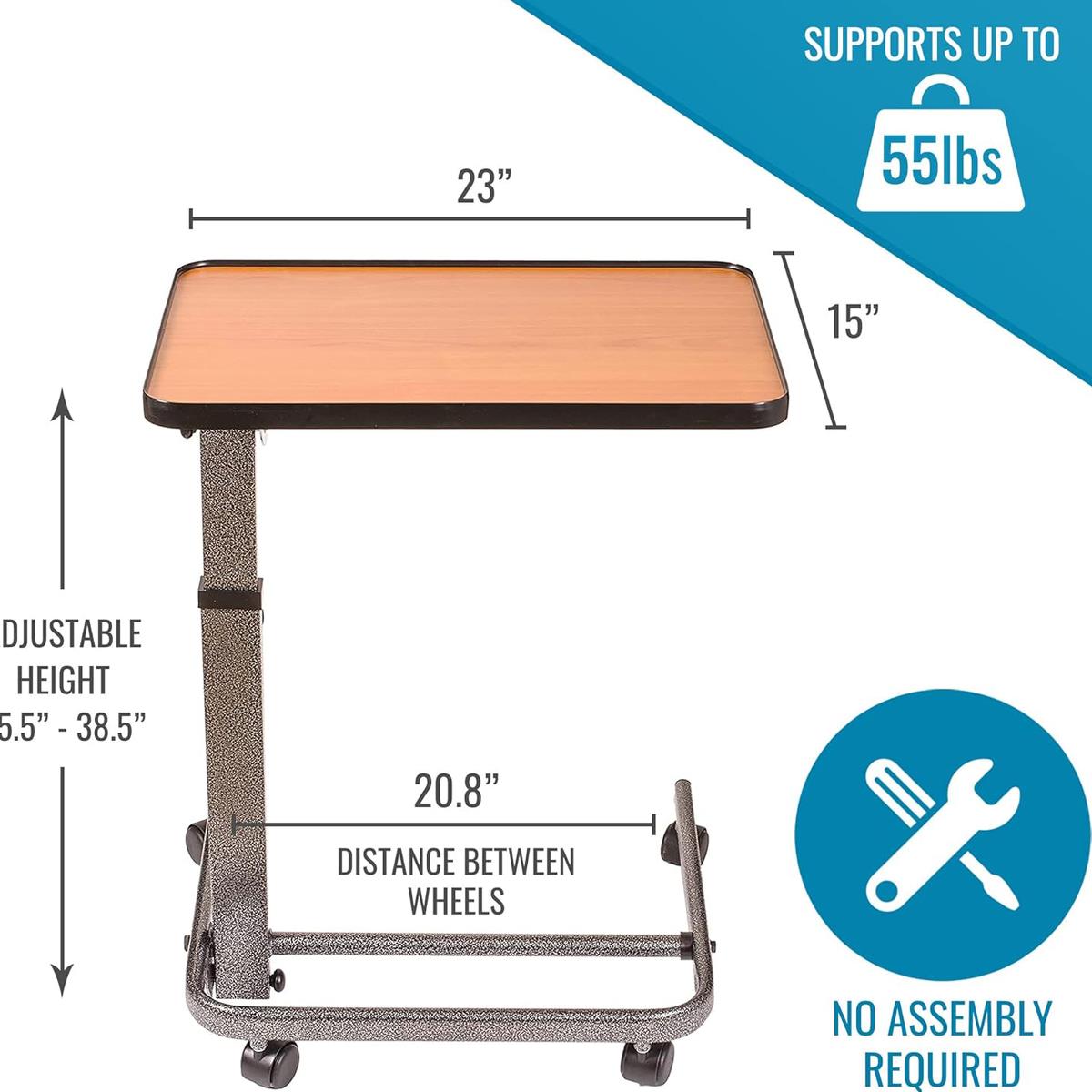 Deluxe Overbed Tilt-top Tables - BeHope