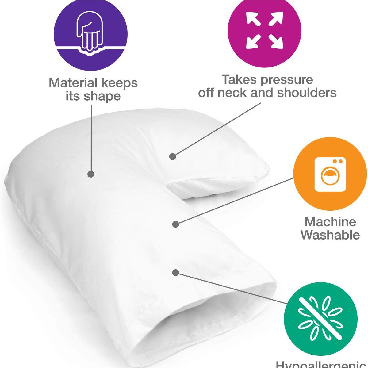 DMI Hugg-A-Pillow Hypoallergenic Orthopedic Bed Pillows