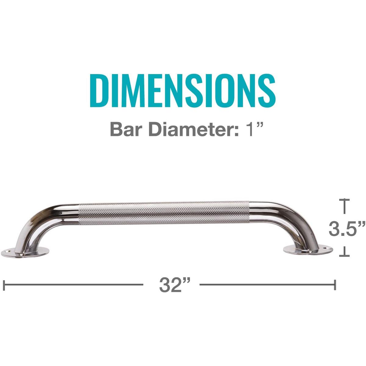 Dmi Institutional Knurled Grab Bar - BeHope