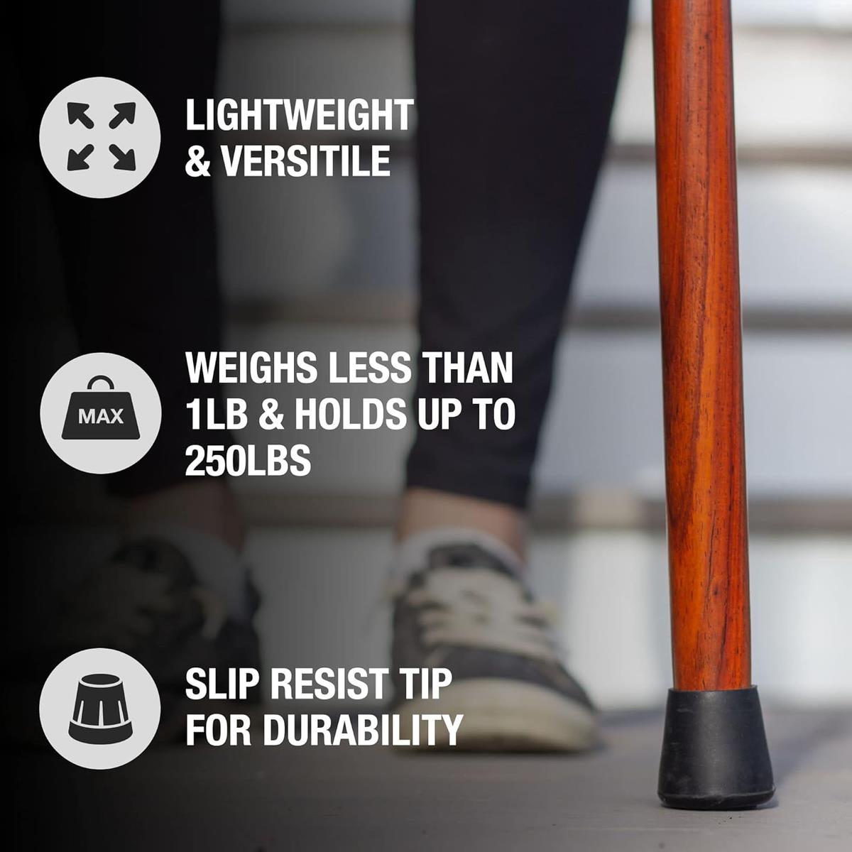 Brazos Twisted Cocobolo Walking Cane - BeHope