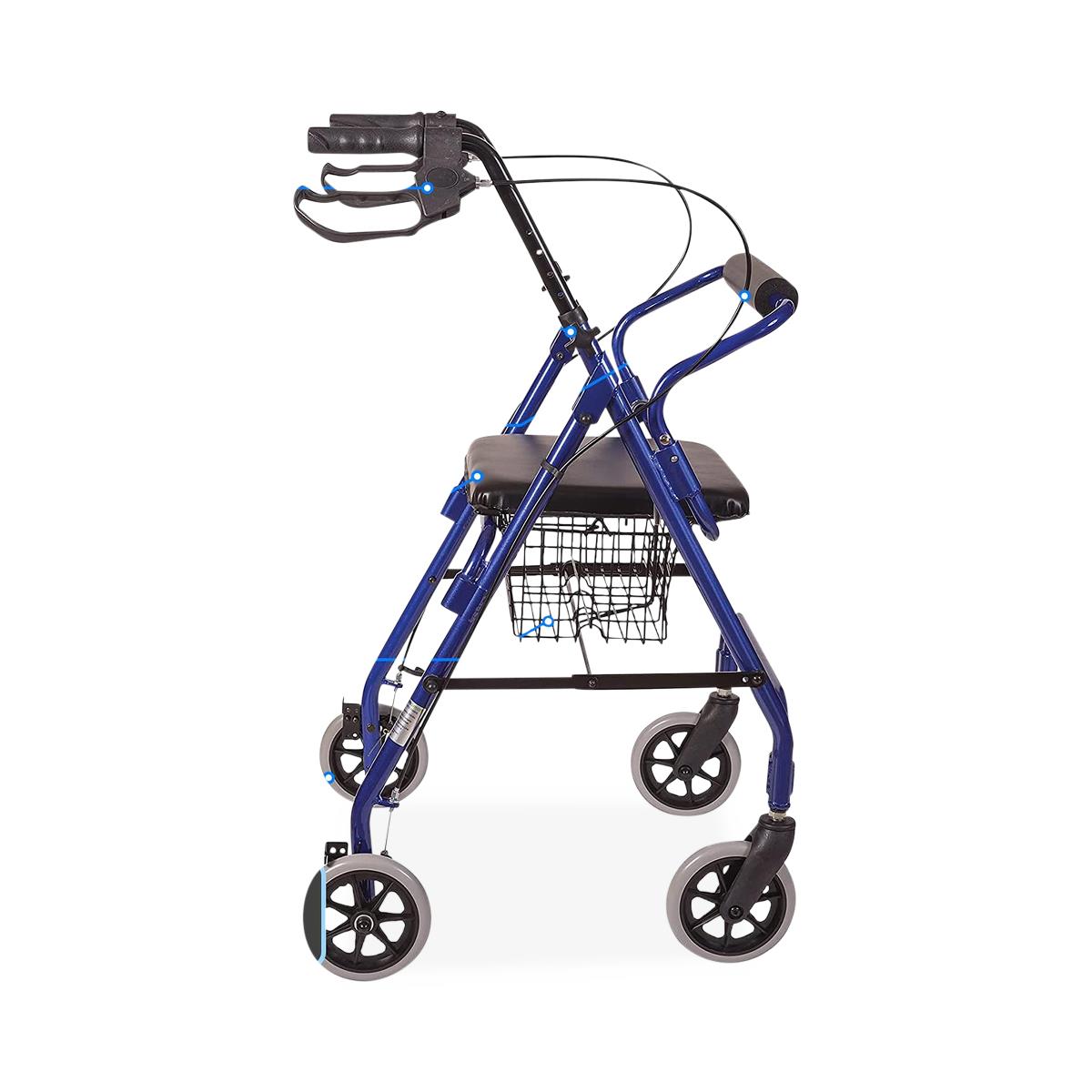 HealthSmart Folding Aluminum Rollator Walkers