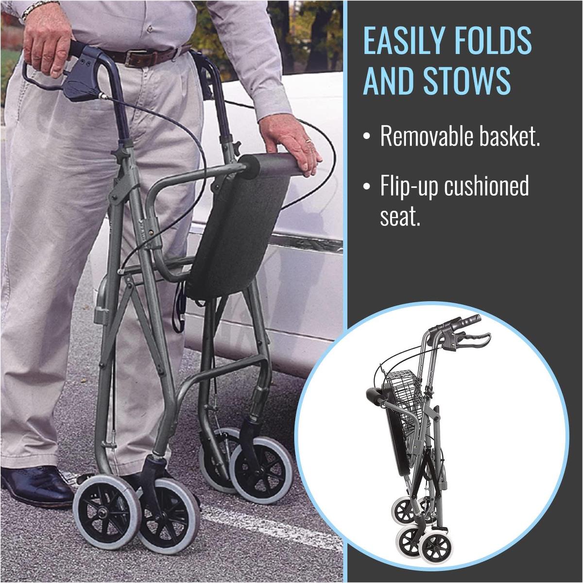 HealthSmart Ultra Lightweight Hemi Aluminum Rollators