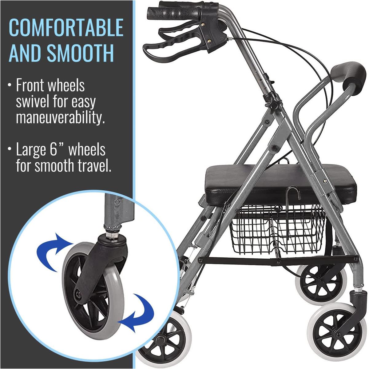 HealthSmart Ultra Lightweight Hemi Aluminum Rollators