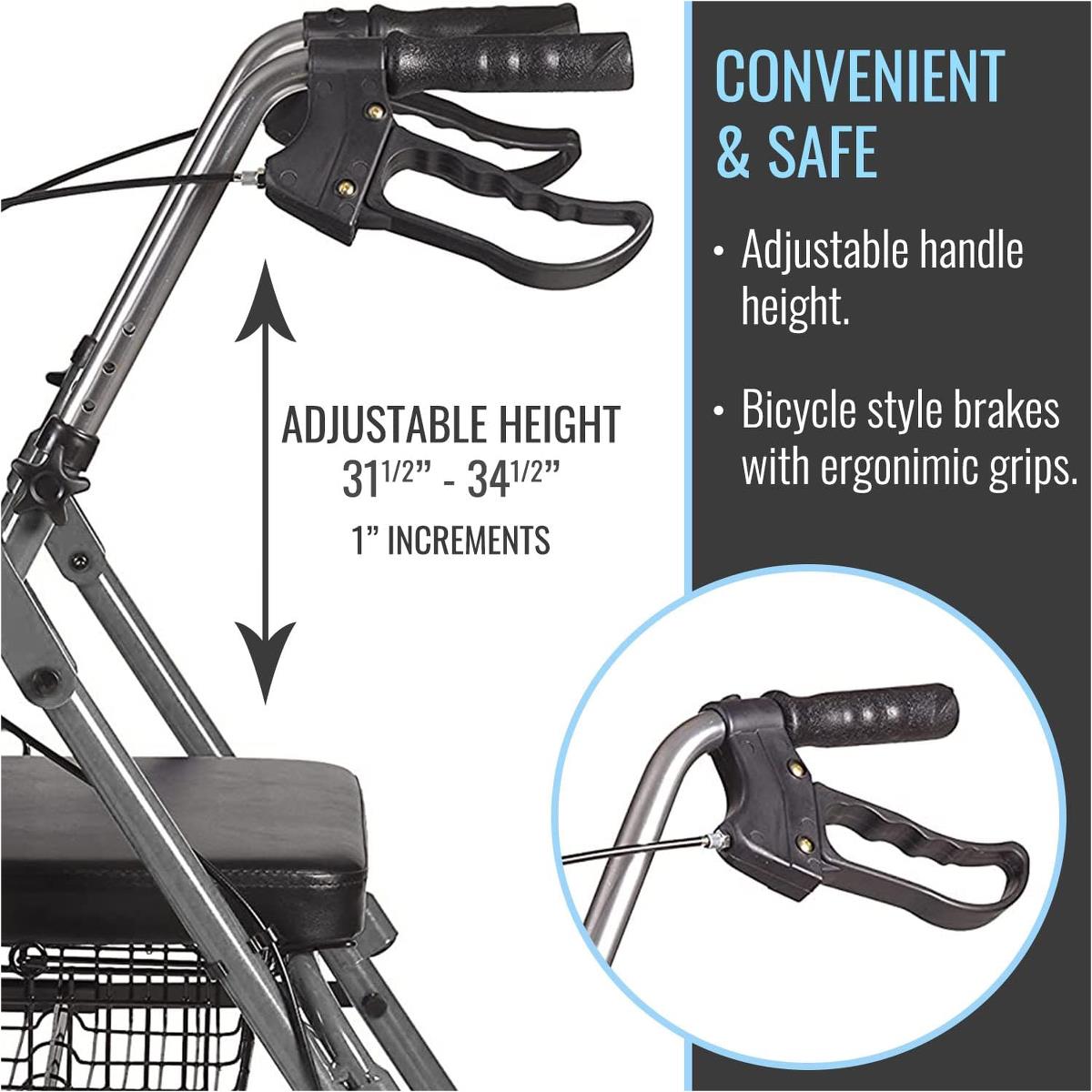 HealthSmart Ultra Lightweight Hemi Aluminum Rollators