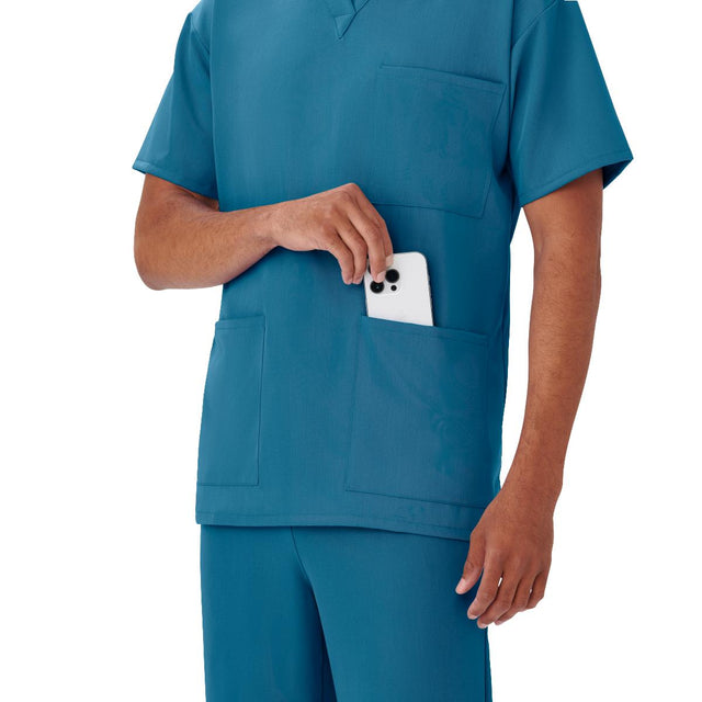 Henderson Ave Unisex 3-pocket Scrub Tops With Shoulder Loop (style 4615) - BeHope