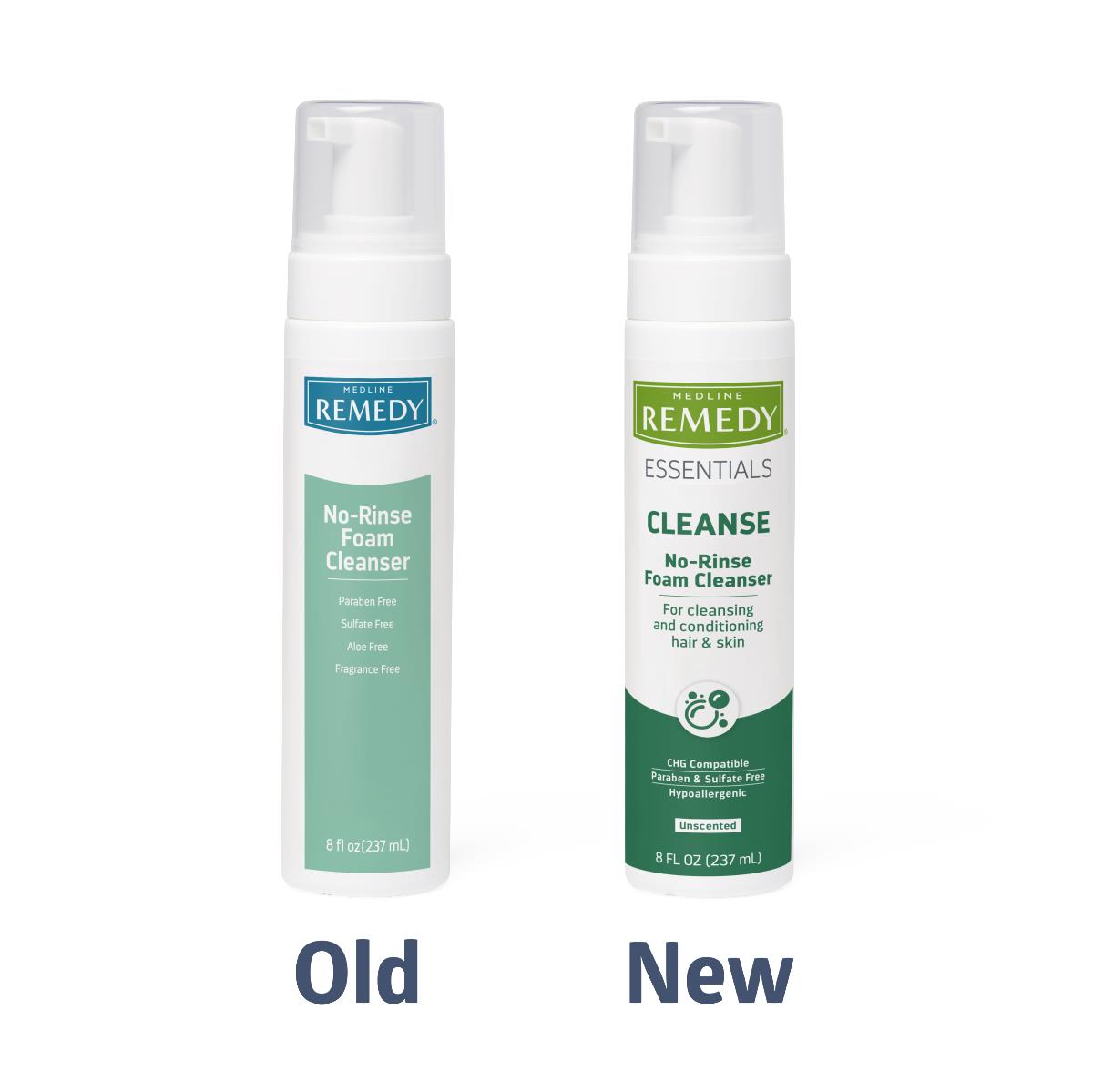 Medline Remedy Essentials No-rinse Foam Cleanser, additional view or feature.