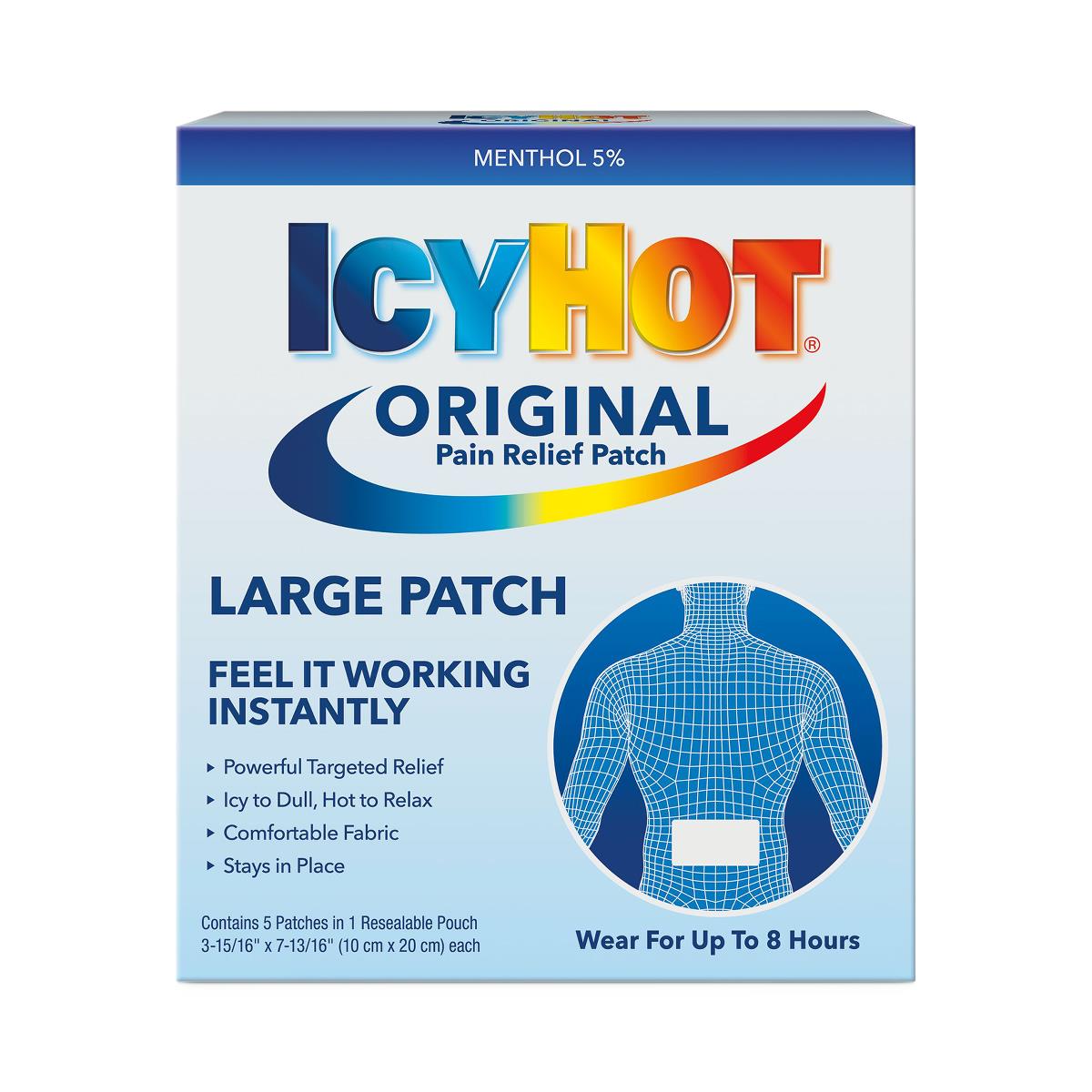 Icy Hot 5% Menthol Topical Pain Reliever Patches - BeHope
