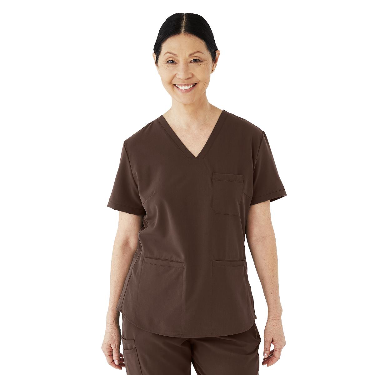 Lexington AVE Women's V-Neck Scrub Tops with 3 Pockets - BeHope