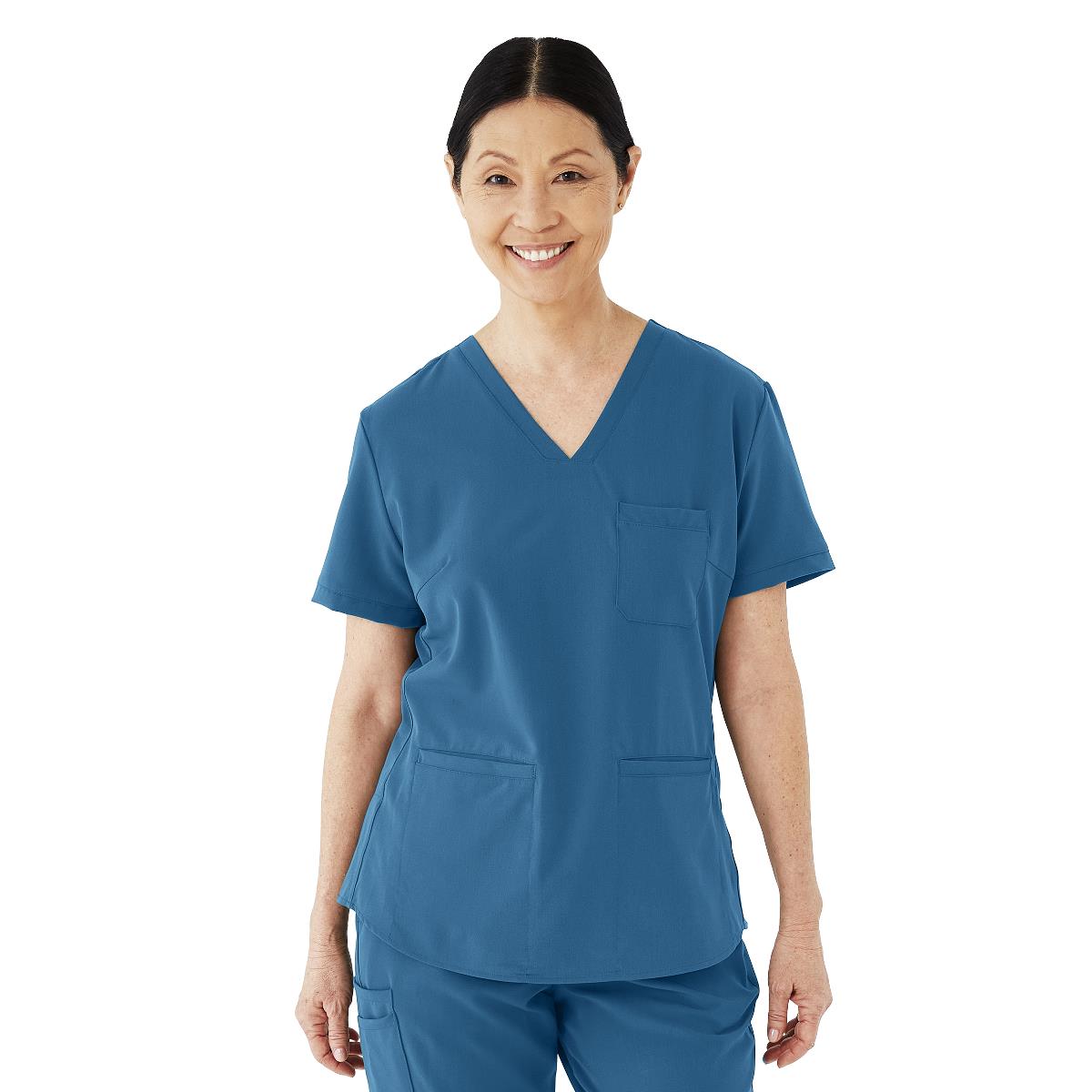 Lexington AVE Women's V-Neck Scrub Tops with 3 Pockets - BeHope