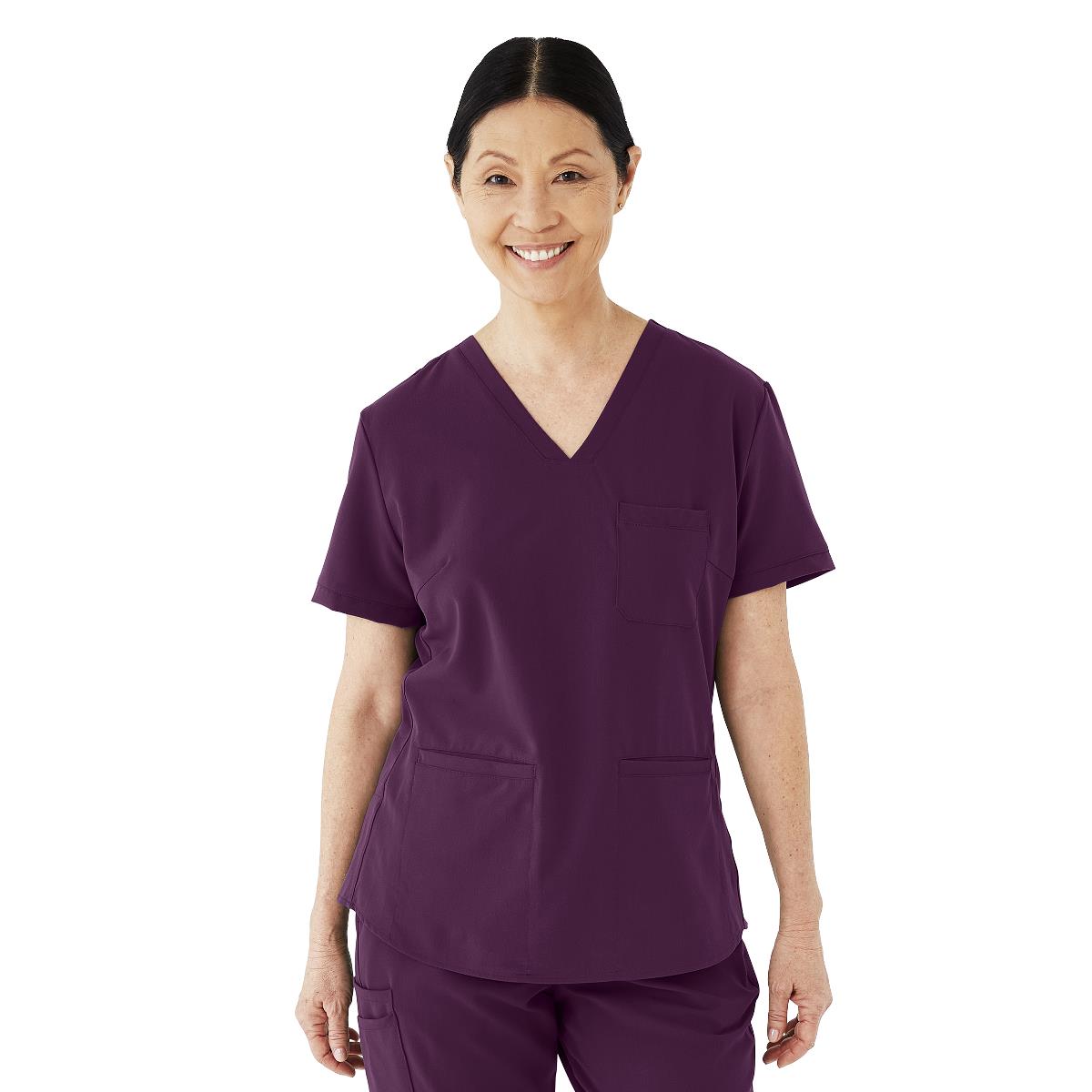 Lexington AVE Women's V-Neck Scrub Tops with 3 Pockets - BeHope